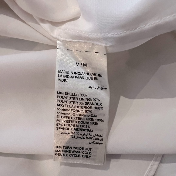 WHBM Sleeveless White Layered Blouse With Triangle Beaded Detail - Size Medium - Picture 7 of 7